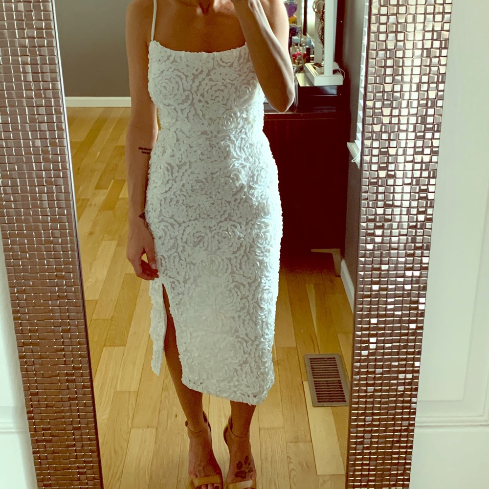White floral dress